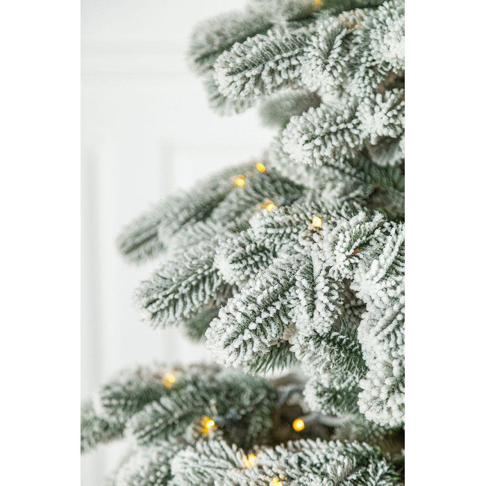 Ялинка лита 'Ковалівська' ЗАСНІЖЕНА LED (золотий - білий) 2,50м