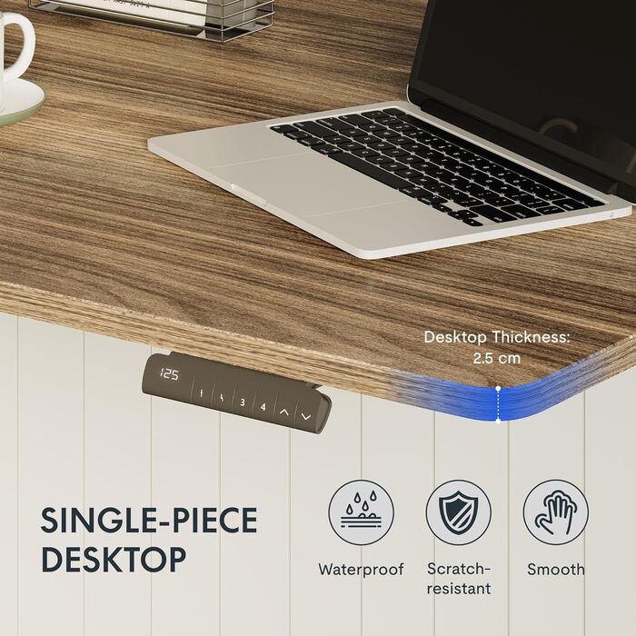 Електричний регульований стіл FLEXISPOT 120x80 см з подвійним мотором – ергономічний стоячий стіл для дому та офісу, 100 кг, тиха робота (<50 дБ)