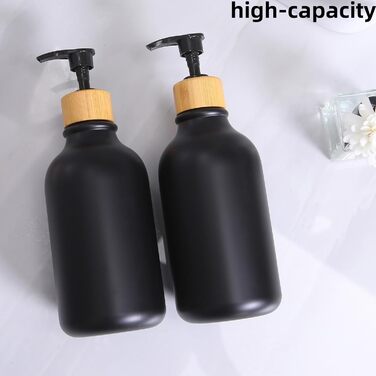 Набір аксесуарів для ванної кімнати, 9 шт., бамбук, матовий чорний: смітник, дозатор мила, тримач для зубних щіток, щітка для унітазу, контейнер для ватних паличок, підставка для косметики, мильниця