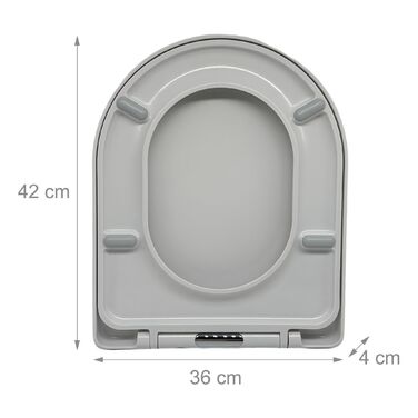 Кришка для унітазу Relaxdays з плавним закриванням