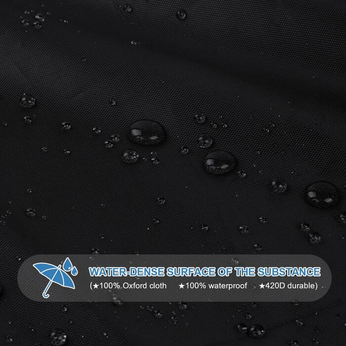 Водонепроникний чохол для садово-патіо меблів VANSHEIM 60x60x60 см / 190x140x71 см, захисна накривка для столу та сидінь