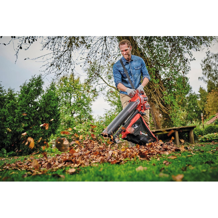 Електричний акумуляторний листозбірник Einhell VENTURRO 36/240 Power X-Change (36 В, Li-Ion, потужність всмоктування до 740 м³/год, мішок для збору листя 45 л, функція видування до 240 км/год) без акумулятора та зарядного пристрою