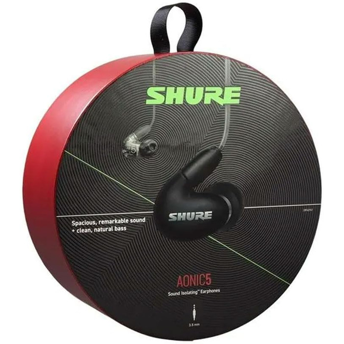 Навушники-вкладиші Shure AONIC 5, висока роздільна здатність, природні баси, 3 динаміки, сумісні з Apple/Android