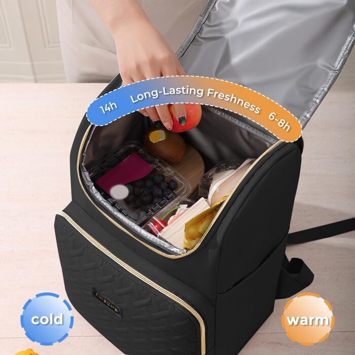 Рюкзак-холодильник 18L для пікніка: ізольований, зелений (чорний)