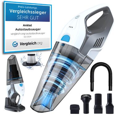 Акумуляторний ручний пилосос PowerClean 2300 для сухого та вологого прибирання з зарядним пристроєм та мийним HEPA-фільтром, безмішковий