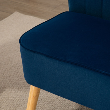 Диван Ретро, 2-місний, на дерев'яних ніжках, 117 x 56,5 x 77 см, блакитний