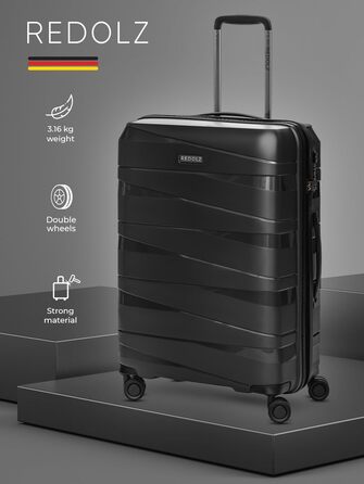 Візок REDOLZ Hard Shell 67см Поліпропілен 4-Дві котушки та TSA (Essentials 10)