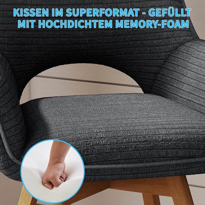 Набір з 4 обертових стільців для їдальні з підлокітниками, м'який стілець з металевими ніжками, оксамитовий, бежевий