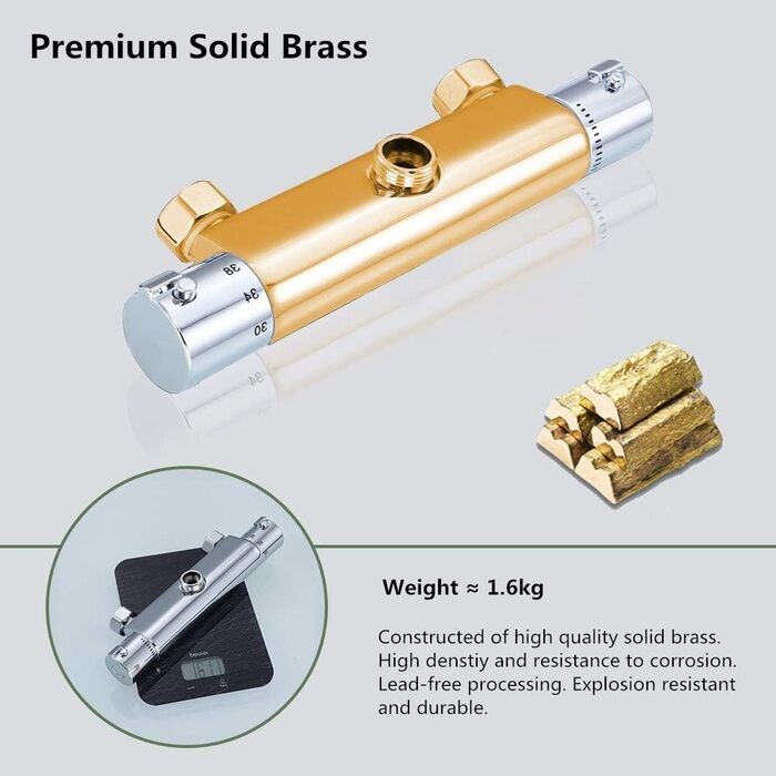 Сучасний змішувач для ванни та душу з двома виходами та керамічним клапаном - латунний, хромований, з одним важелем для ванної кімнати