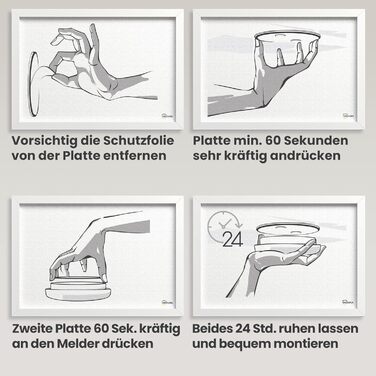 Набір димових сповіщувачів Rauchmelder 5 шт. з магнітним кріпленням, без свердління, 10 років гарантії