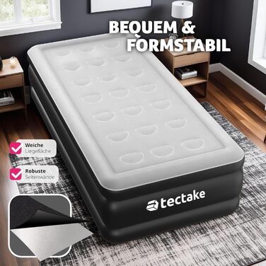 Надувна матрац Tectake® з електропомпою, 200 x 101 x 44 см - для кемпінгу, гостей, подорожей