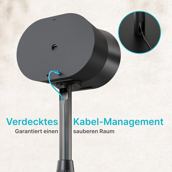 Підставка для колонок PEGZONE, сумісна з SONOS Era 300/100, регульована висота, з кабельною організацією, чорна, 2 шт.