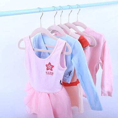 Вішалка для одягу Haweeli оксамитові Вішалки для дитячого, дитячого та дитячого одягу та пальто (29,5 см, комплект з 40 предметів) (рожевий)