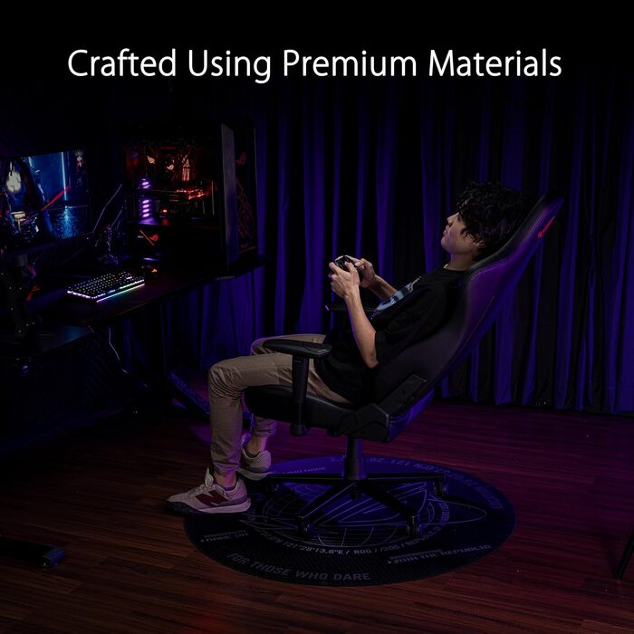 Ігровий крісло ASUS ROG Aethon (чорний, ергономічний, сталевий каркас, підтримка попереку)