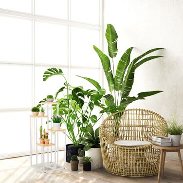 Relaxdays Бічна полиця-квітка з 4 ярусами