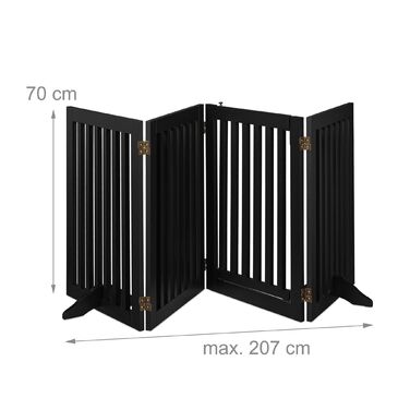 Захисний бар'єр Relaxdays з дверцятами, 4 секції