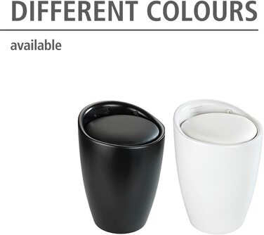 WENKO табурет для ванної кімнати Candy з місцем для зберігання та збирачем для білизни, ABS-пластик, 20 л, Ø 36 x 50,5 см