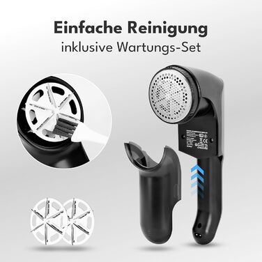 Електричний видалення ворсу LEBENLANG - з LED дисплеєм та пензлем для чищення, до 2 годин роботи, для одягу