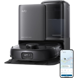 Робот-пилосос Eufy Omni E25 HydroJet з функцією миття, 20000Pa, Turbo-сила всмоктування, щітки DuroSpiral, CornerRover для кутів, станція All-in-One, для тварин та дітей