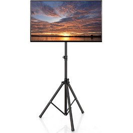 Підставка для телевізора COSTWAY, регульована по висоті, для телевізорів 21-47 дюймів (Plasma/LCD/LED), до 35 кг, чорна