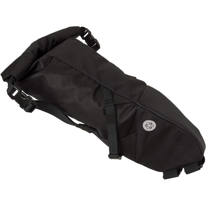 Велосипедна сумка-сідло AGU Seat-Pack, сідло для байкпакінгу 10 л, водовідштовхувальне, світловідбиваюче, легке складання, 100 перероблений поліестер - чорний