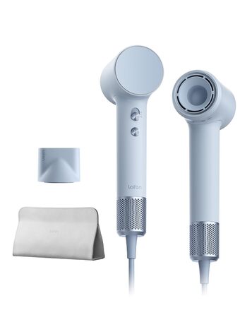 Компактний фен для волосся Laifen Mini з безщітковим двигуном (110 000 об/хв) та іонізацією, швидкий та тихий дорожній фен, синій