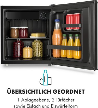 Холодильник Klarstein Neo: міні-холодильник для напоїв та догляду за шкірою, 46 л, чорний