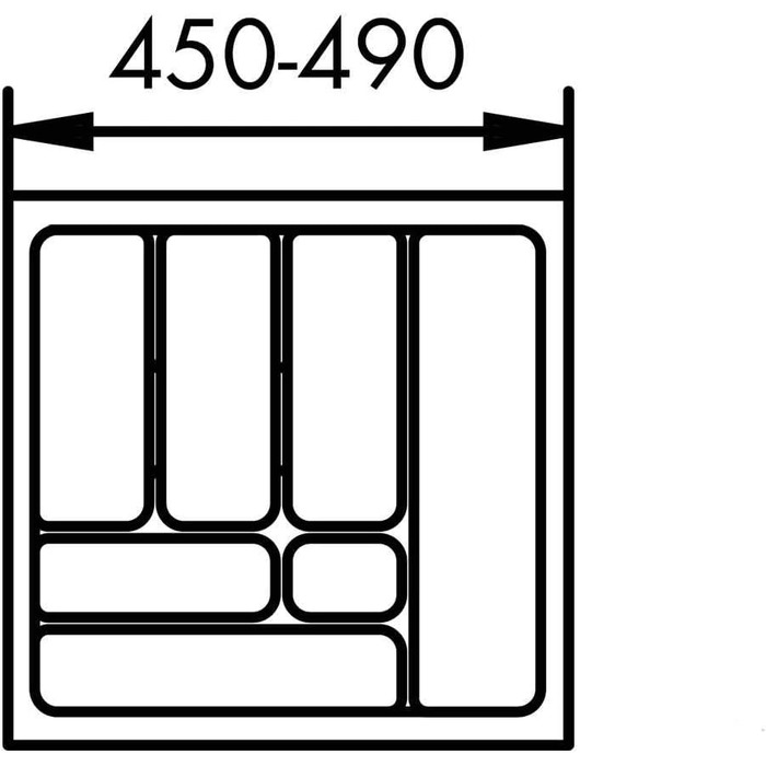 Лоток для столових приборів Naber W 450/490 D 440/490, шафа бр. 550 (макс. 50 символів)