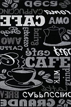 Килим для дому VIMODA Coffee Design 80x150 см чорний