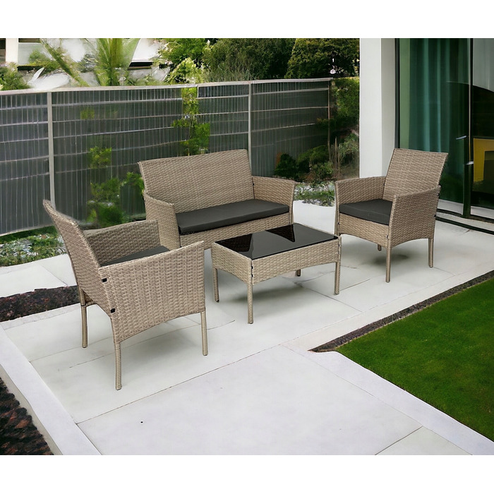 Комплект садових меблів із техноротанга MTG Trade Group, бежевий, 4 предмети