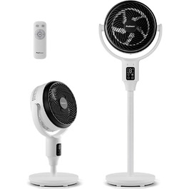 Вентилятор Pro Breeze AirFlo Standventilator 109 см – тихий вентилятор з пультом та LED-дисплеєм, 2 режими, осциляція, 29 дБ, регульована висота, енергоефективний для спальні, офісу та дому