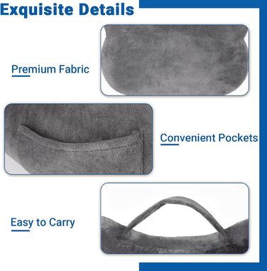 Подушка для читання TranquilRelax з кишенею для спини, велика подушка для сидіння в ліжку для дорослих, подушка для читання/відпочинку