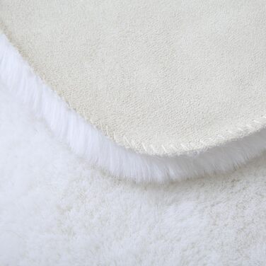 Дитячий килим Dino Design Маленький килимок зі штучного хутра - Кудлатий пухнастий килимок для дівчинки та хлопчика Надзвичайно м'який килимок, який можна прати - Килимок для дитячої кімнати (80x100 см, білий)