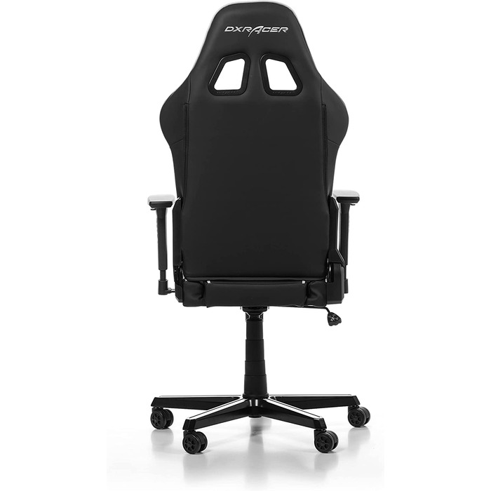 Ігрове крісло DXRacer Prince P08, штучна шкіра, чорно-сірий, до 185 см