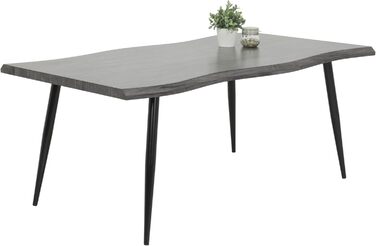 Обідній стіл Hela Gabi з імітацією текстури дерева, квадратний, 180x100 см, акція (акція)