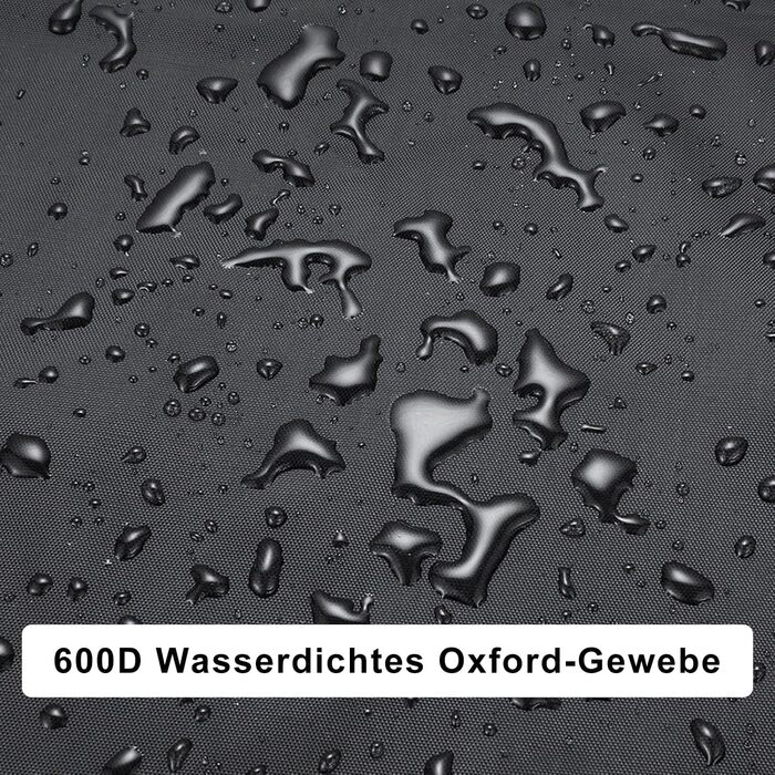 Чохол для парасольки OKPOW 3м: водовідштовхуючий, 600D, з блискавкою, захист від сонця, вітру та снігу, 190см×30/50см, чорний