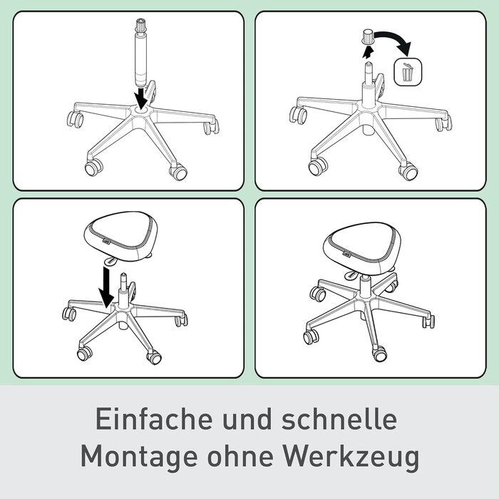 Офісний стілець Leitz Ergo Active з піною подвійної щільності, регульована висота 57-82 см, оббивка з переробленого матеріалу (110 кг), колір світло-сірий