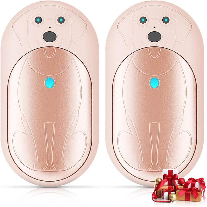 Електричні грілки для рук Lepwings, 2 шт., 6000 мАг, багаторазові, 3 режими, до 20 годин тепла, USB-зарядка, для активного відпочинку взимку, чорні та рожеві