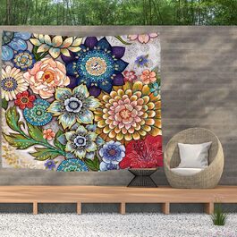 Квіткове мистецтво природи - Плакат з гобелену - 200x150 см - Садовий плакат - Гобелен великий - прикраса аксесуара для саду та вітальні