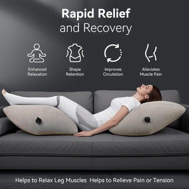 Надувне подушечко-клинок Lefeke для сну, для підняття ніг при набряках, для поліпшення кровообігу, для болю в ногах та спині, портативна подушка для ніг з сумкою, дихаюча