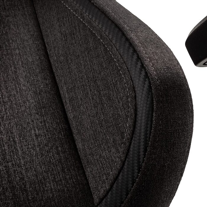 Крісло ігрове Noblechairs Epic Compact TX, ергономічне, сіре, з підтримкою голови та попереку, для тіла до 120 кг, дихаюча тканина