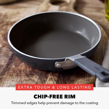 Набір кухонного посуду GreenPan x Bobby Flay 13 предметів: професійний алюміній, антипригарне покриття з кераміки без PFAS/PFOA, індукційний, силіконовий, безпечний для миття в посудомийній машині (сковорода 20 см)