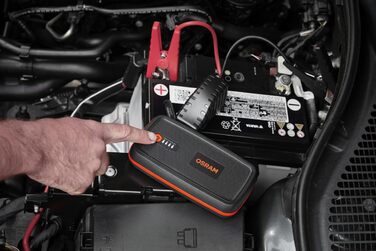 Osram BATTERYstart 400: Літієвий пусковий пристрій 2000A 12V з Powerbank, для бензинових та дизельних двигунів до 8L/4L, 16800mAh