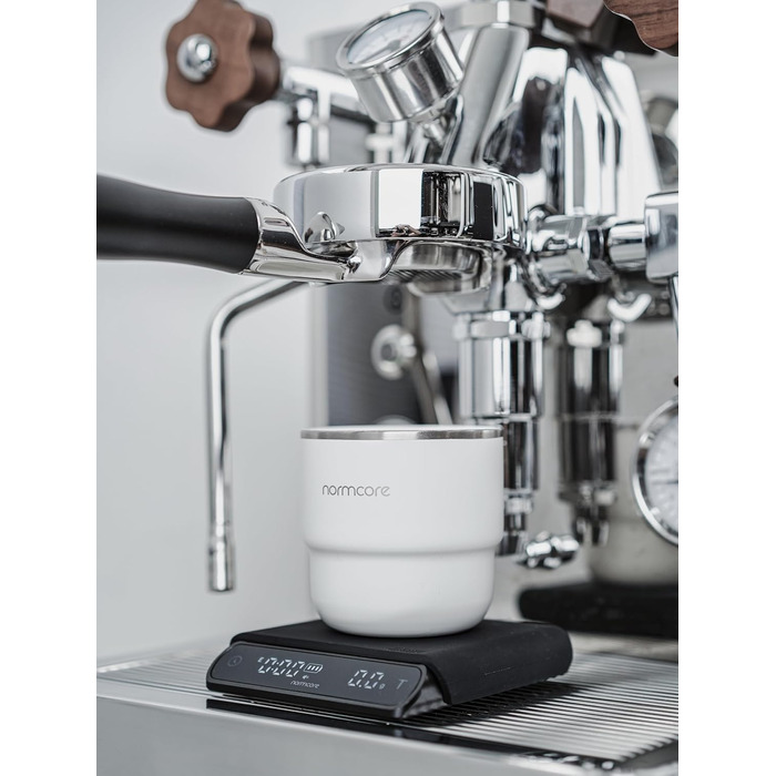 Ваги для еспресо Normcore V3, Бариста-ваги з таймером, алюмінієвий корпус, LCD-дисплей, чорний колір