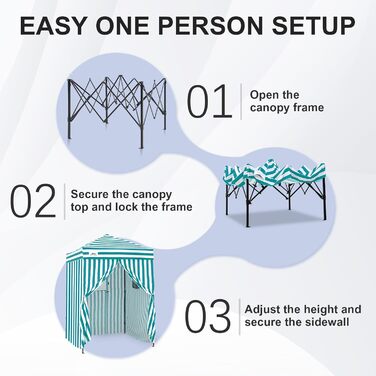 Розкладана переодягальня EAGLE PEAK Flex Ultra Compact - 1,2 x 1,2 м, для басейну, фотосесій, кемпінгу, біла