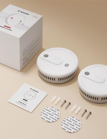 Датчик диму X-Sense з батареєю на 10 років, 6 шт. (2 x XS0G-SN, білий)