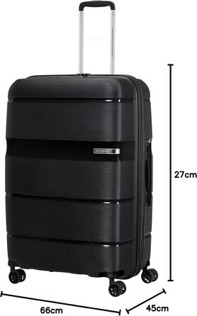 Валіза American Tourister Linex - Spinner M, 66 см, 63 л, чорний (Vivid Black) Чорний (Vivid Black) M (66 см - 63 л)