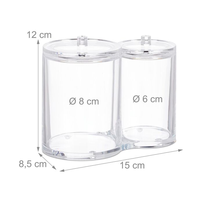 Організатор Relaxdays з подвійним акриловим відсіком