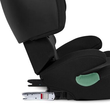 Дитяче крісло CYBEX Silver Solution, підходить для автомобілів з Isofix або без, групи 2/3 (15-36 кг), від 3 років до приблизно 12 років, Сірий Кролик Темно-сірий (X i-Fix, Pure Black)