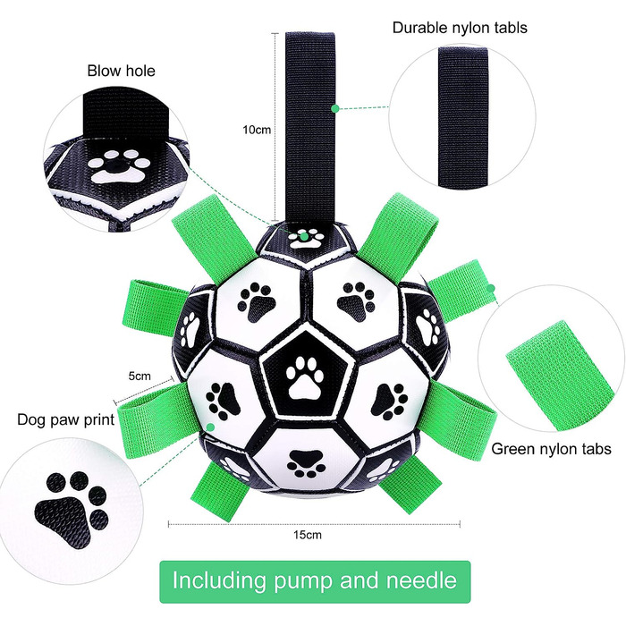 Футбольний м'яч для собак MYPIN PET0148 23 см